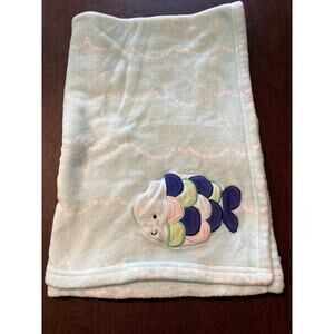 Lambs & Ivy Oceania‎ Blue Nautical Fish Luxury Coral Fleece Baby Blanket Crib